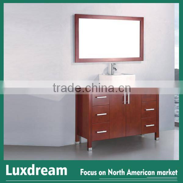 Wholesale furniture china used bathroom vanity cabinet cherry finish