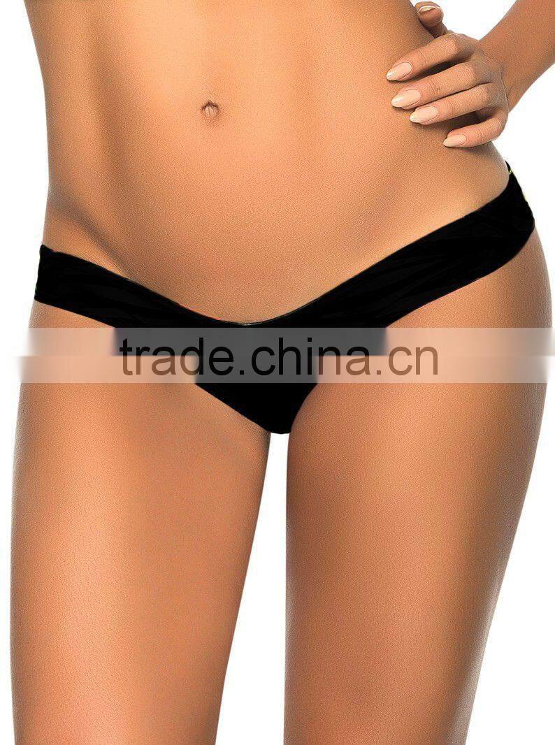 A37 Fashionable and comfortable black red low waits women panty summer beach wear underwear 2015 new solid women sexy G-string