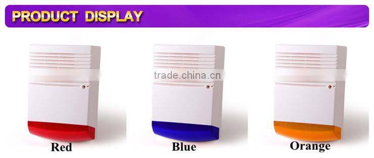 Battery Backup outdoor siren with flash for Home security