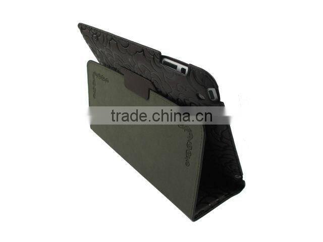 Rotating Retro Map pattern PU Leather Smart Cover Stand Case for iPad 3 and for the New iPad