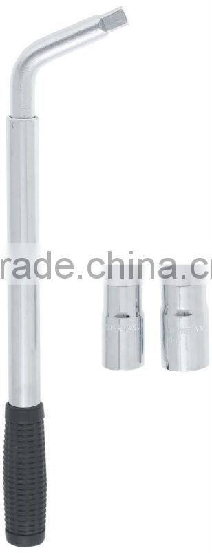 Chrome Finish 1/2" Power Wrench with 3" Extension and (2) Dual Hex Sockets