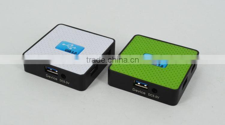 Ultra high Speed Square-shape 4-port 5Gbps USB 3.0 HUB for computer accessory