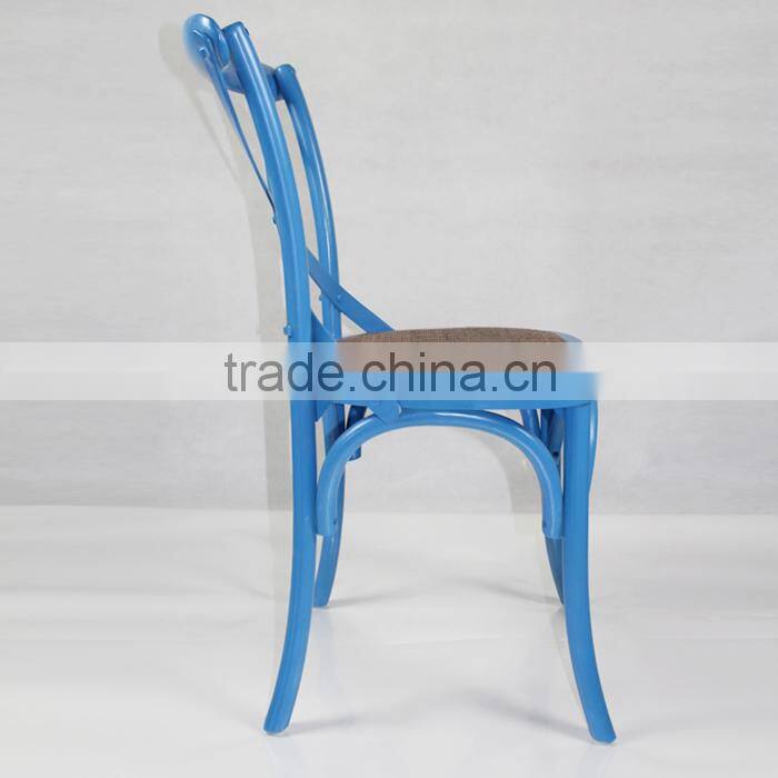 Classic Birch Wood Dining Chairs Cross Back Hotel Dining Chairs