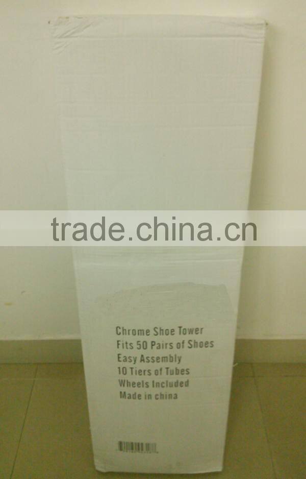 China Factory Chrome Finish Floating 10 Tiers Shoe Display Rack/Tower