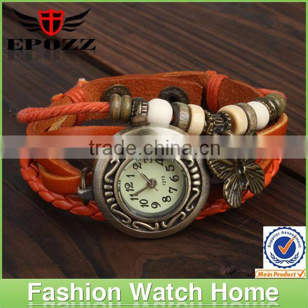 ladies vintage wholesale fashion watches bracelet leather weave strap