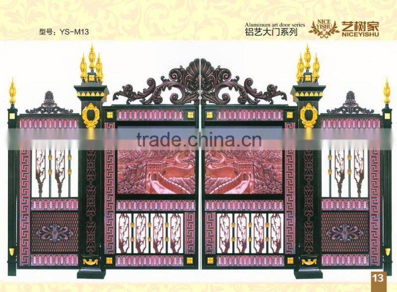 2016 New Product single wrought iron entry doors/Garden Arch Gate, Aluminum Gate