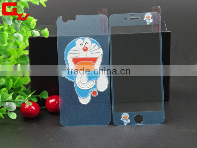 Ultra thin 0.3mm 9h hardness 2.5d 99% transparency for iphone 6 luminous glass anti glare screen covers