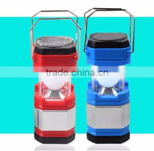 solar power rechargeable LED camping lantern