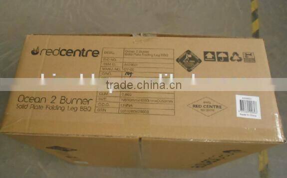 Ocean 2 Burner Solid Plate Folding Leg BBQ