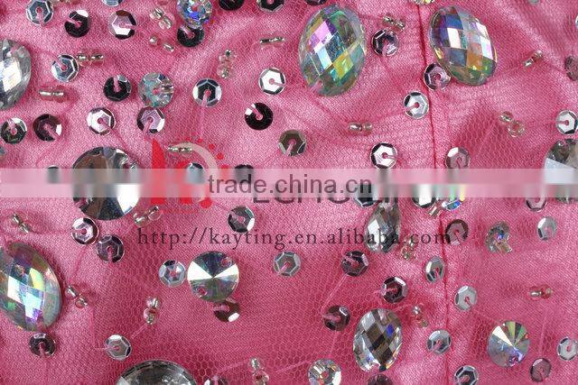 Heavy Handmade Off Shoulder Detachable Deep V-neck Beaded Real Short Front Long Train Prom Dresses