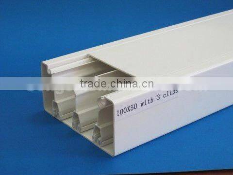 Decorative cable trunking/pvc compartment trunking 100x50 4 ways