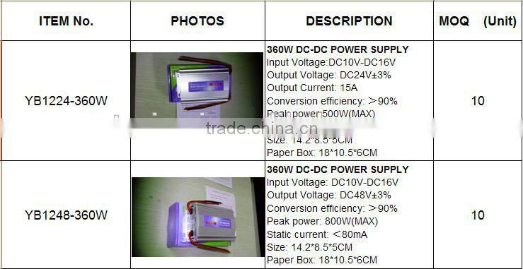 12v to 24v converter for factory price step-up power converter