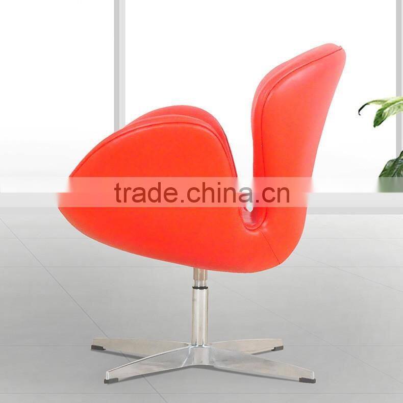 Casual office chair without wheels leather office visitor chair