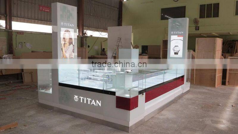 2016 new supply tissot watch kiosk / watch display kiosk in shopping mall