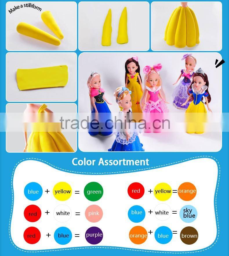 China Manufacture Clay Princess DIY Handmade Doll Barbie For Girls