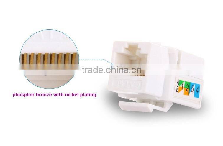 Factory sales best price UTP CAT 5E unshielded Keystone jack for Cat 5e/6 cables