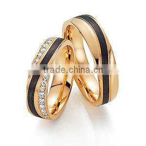 Black titanium plated unique design ring for men