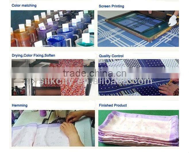 Chinese Customized Digital Print 100% Silk Scarf Hua0915-10