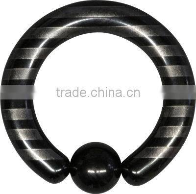 new design body piercing jewelry stainless steel ball closure ring