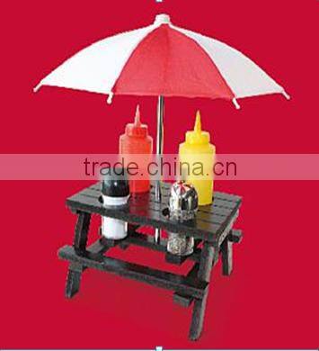 BARBEQUE 6 PIECE PICNIC TABLE CONDIMENT SET