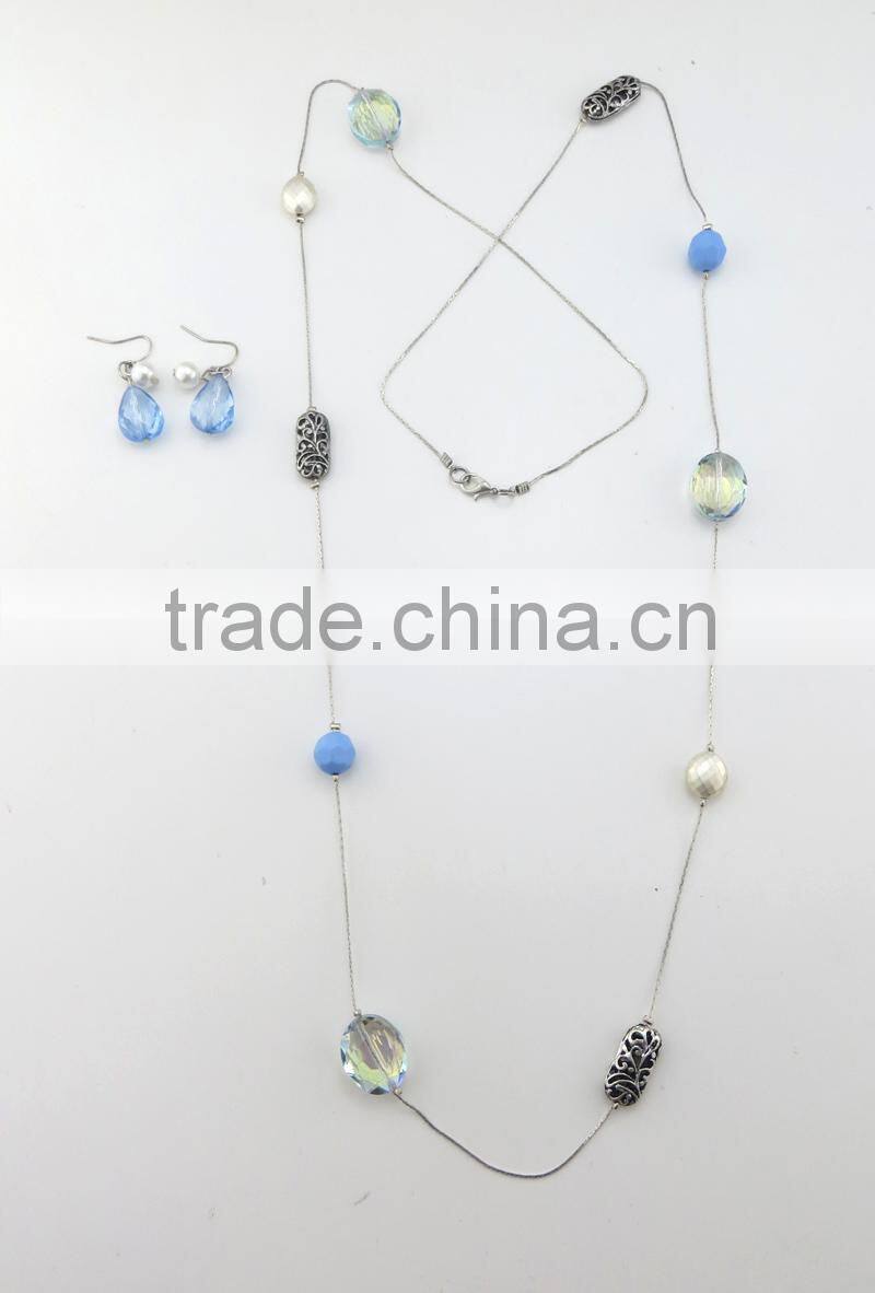 Newest design multi bead necklace set