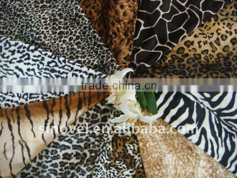 leopard print velvet fabric