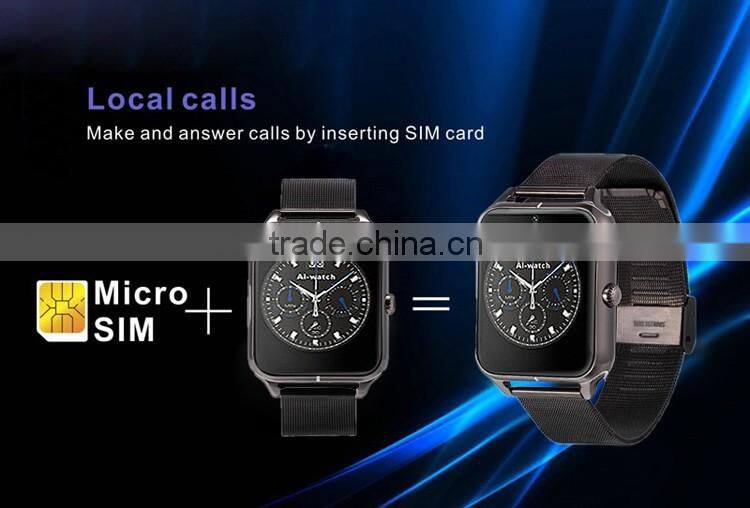 Touch screen gsm android phone calling support smart watch