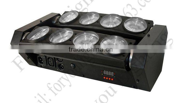 FORYOU 8pcs 10W 12W RGBW QUAD Martin DMX Professional RUSH Multibeam 2 LED Stage DJ Sharpy Beam Spider Light