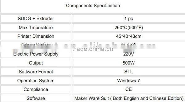 High Precision Desktop DIY Chinese 3D printer