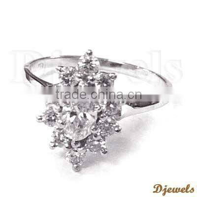 White Gold Diamond Rings, Diamond Ladies Rings , Diamond Jewellery