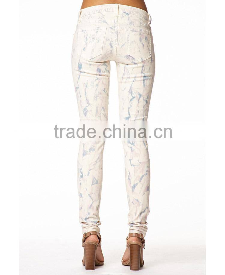 Top quality Abstract women Skinny Jeans pants (LOTX158)