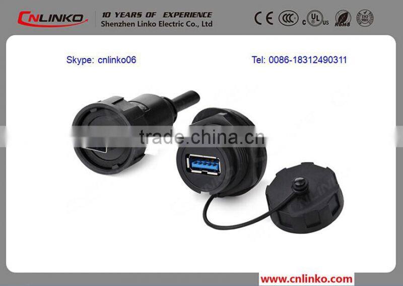 IP67 Waterproof USB Female Connector USB 3.0 Connector