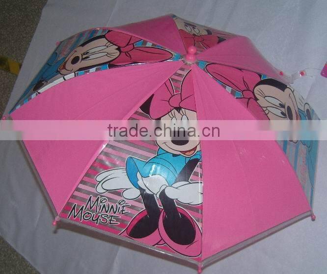 Chinese manufacturer cartoon design umbrella kidS children umbrella POE umbrella