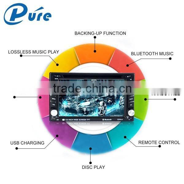 Handsfree Music DVD Bluetooth Auto Stereo Car DVD Player Dashboard Player with 6.5 Inch Screen