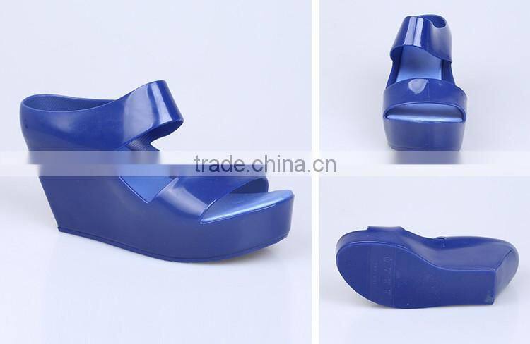 2016 new design high heel wedges lady sandals