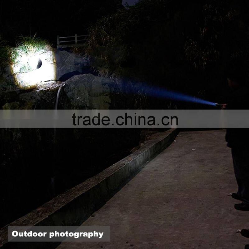 Wholesale electric torch waterproof AAA /18650 battery XML T6 1000lumen tactical zoomable led flashlight