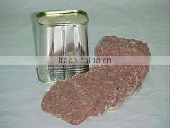 Organic and health luncheon meat in tins with easy open