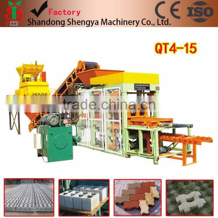 best QT4-20 automatic hydraulic block making machine price, interlocking cement brick machine