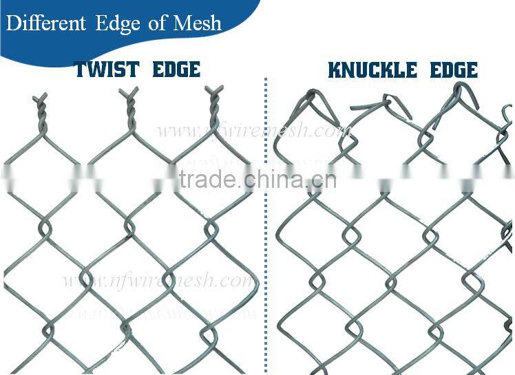 Galvanized+PVC coated Basketball/Football chain link fence/Court chain link fence(Guangzhou Factory)