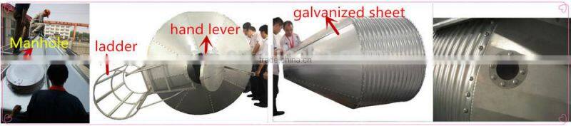 vertical yellow maize soybean storage steel silo