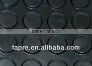Black Anti-slip Round Stud Rubber Mattings/ Hot Sale Round Pattern Rubber Flooring
