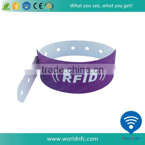 2016 Promotion Disposable Paper RFID Bracelet for Access Control
