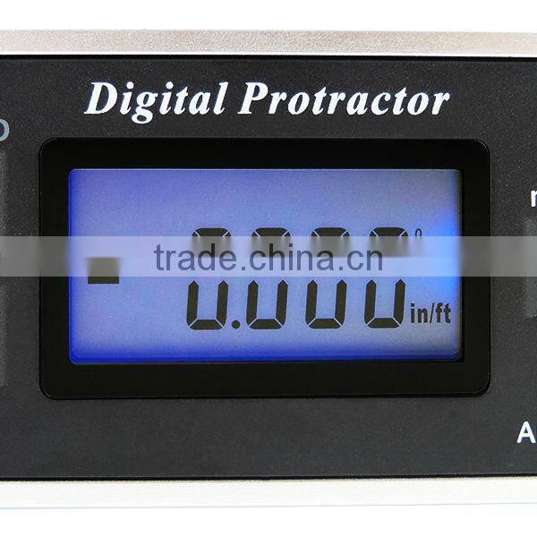 Digital Angle Finder Level Protractor Inclinometer Magnetic V-Groove 0~360 degree with Backlight Industrial Automotive Use