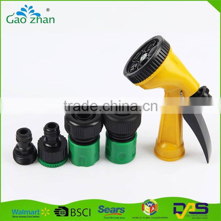 High Pressure 5 Settings Foam Plastic Garden Water Jet Spray Nozzle/Portable Garden Hose Washing Sprayer