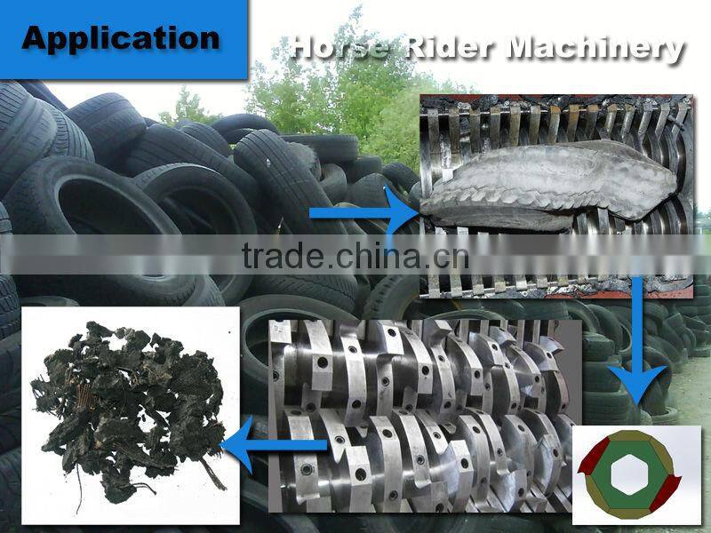 Newest design tire cruhser/waste tyre recycling machine