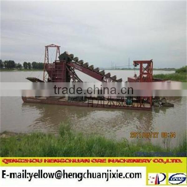 Iron ore bucket dredger