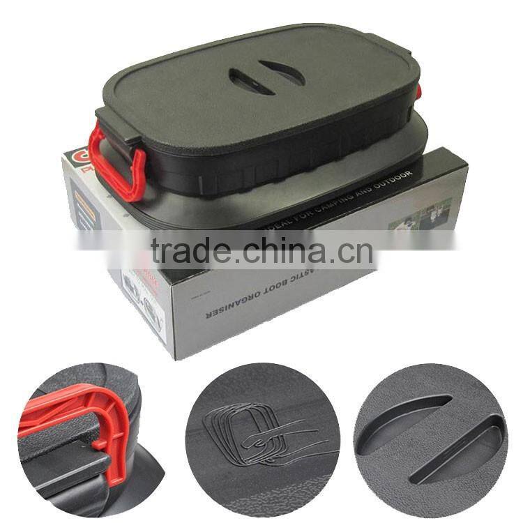18L 37L 60L 25L car truck Collapsible foldable Plastic Boot Organizer Organiser Trunk Organizer with lid with handle