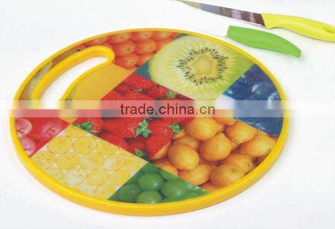 Round Shape Colorful PP Plastic Chopping Block