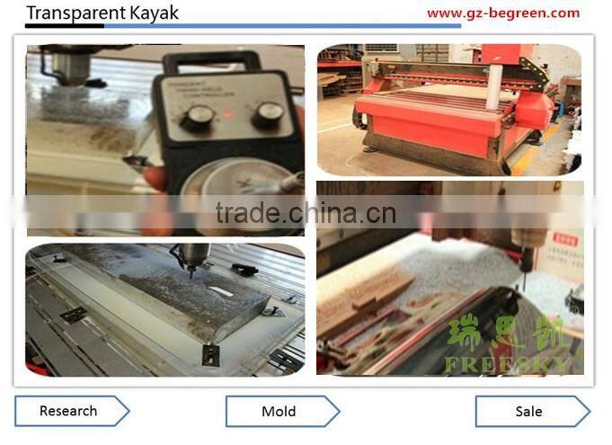 PC 2 seat clear bottom transparent pedal boats for sale