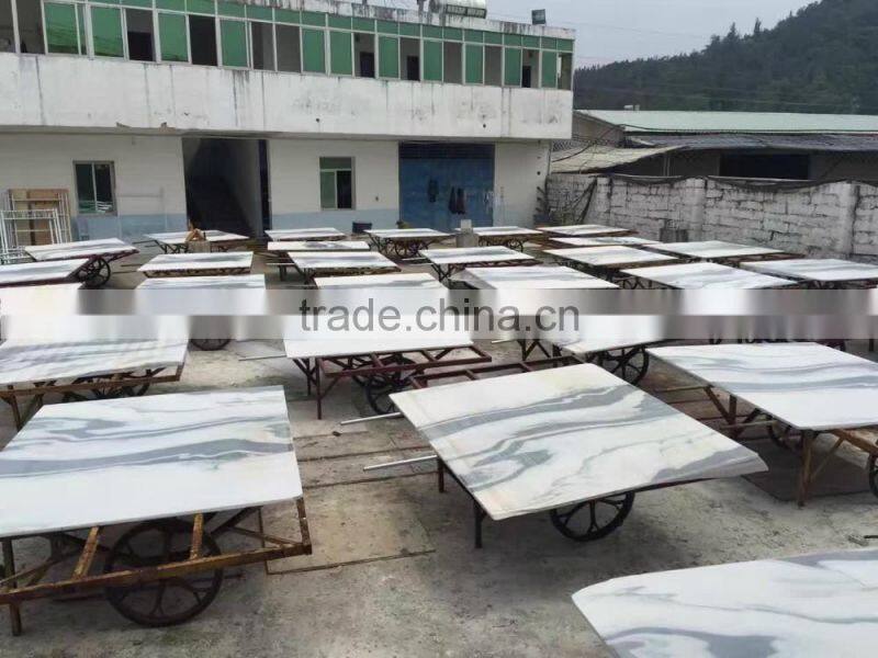 panda white marble polished flooring tiles